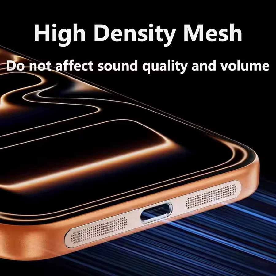 Metall Staubdicht Net Aufkleber für Apple iPhone 17 Pro Max und 17 Pro, Hörer Loch Anti-staub Mesh Protector, Farbe: Silber - Bild 4