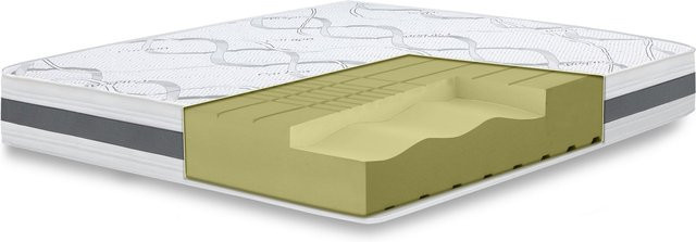 The White Stone Orthopädische Matratze Weiß, H3 Mittelfest, B/T/H: 150 x 210 x 20 cm, antibakteriell und temperaturregulierend - Bild 1