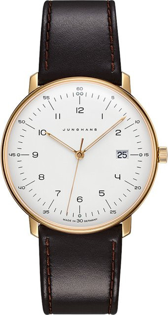 Junghans Armbanduhr Max Bill, Quarz, Edelstahl, 38 mm, Herren - Bild 1