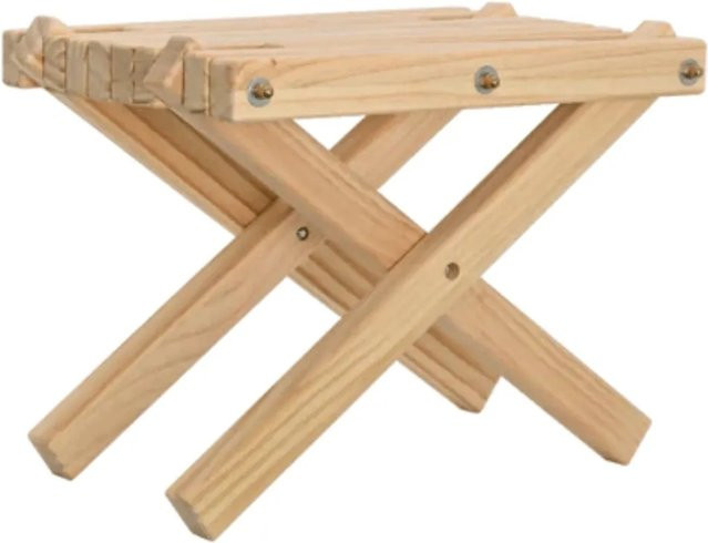 DELUKE ENNO Beistelltisch aus Kiefernholz in Braun, Skandinavischer Balkontisch für Garten, Terrasse und Balkon - Bild 1
