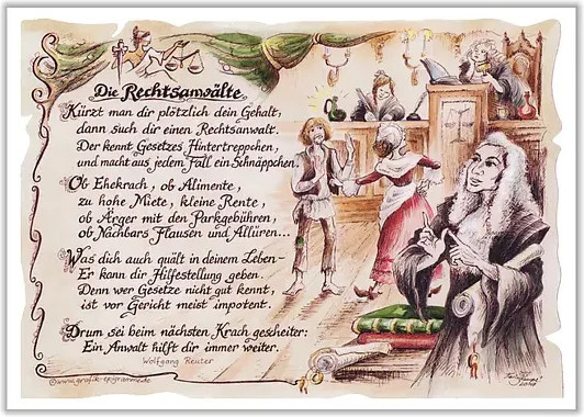 Zunftbild Jurist als Vintage Paper Poster auf Antikpapier, Mehrfarbig, A4 - Bild 1