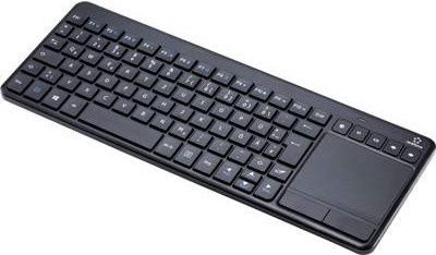 Renkforce MT-1006 Funk-Tastatur mit integriertem Touchpad, QWERTZ Deutsch, Schwarz - Bild 1