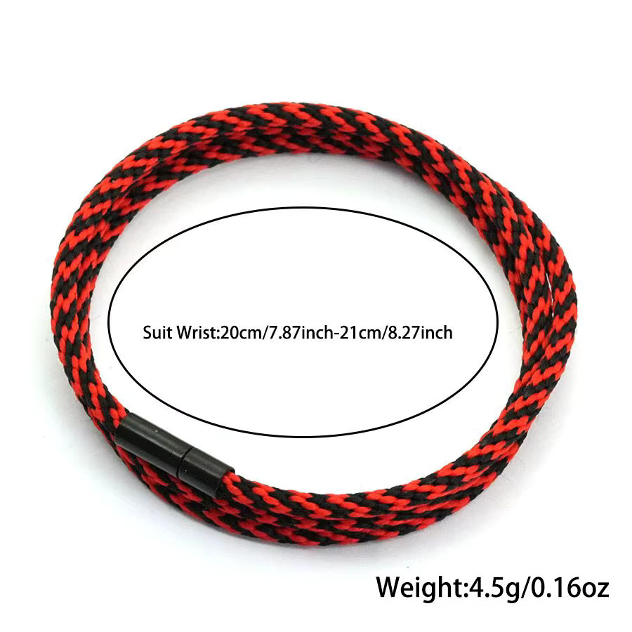 Armband, mehrschichtig, gewebtes Seil, Schwarz, Herren - Bild 2