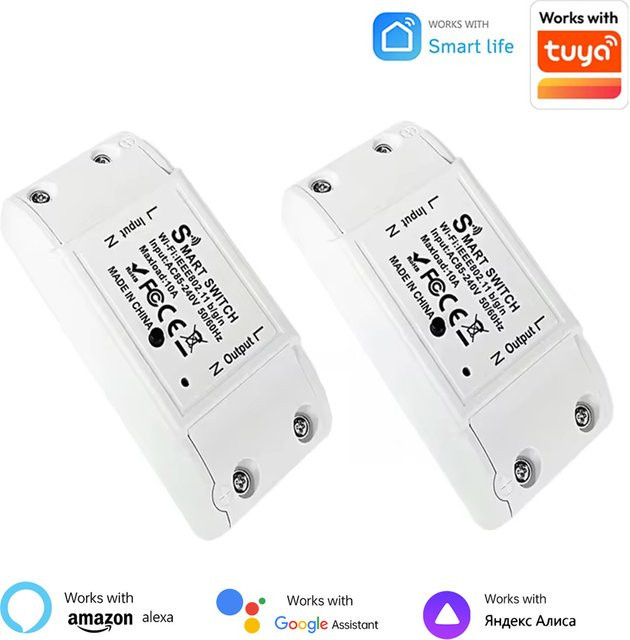 Szaoju Universeller WLAN Smart Lichtschalter mit Timer-Funktion, kompatibel mit SmartLife App, Alexa und Google Home, drahtlose Fernbedienung für dein Smart Home - Bild 1