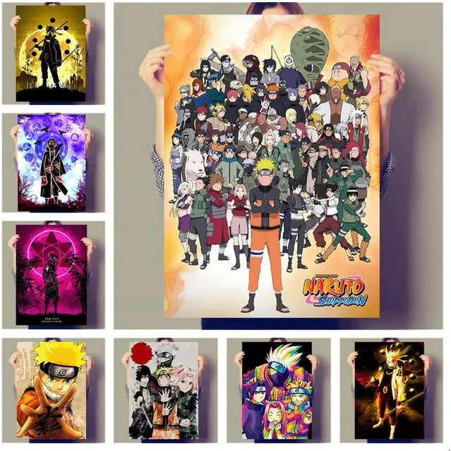 Kayou Naruto Shippuden Anime Poster als Leinwand-Wandbild in Multicolour - Bild 1