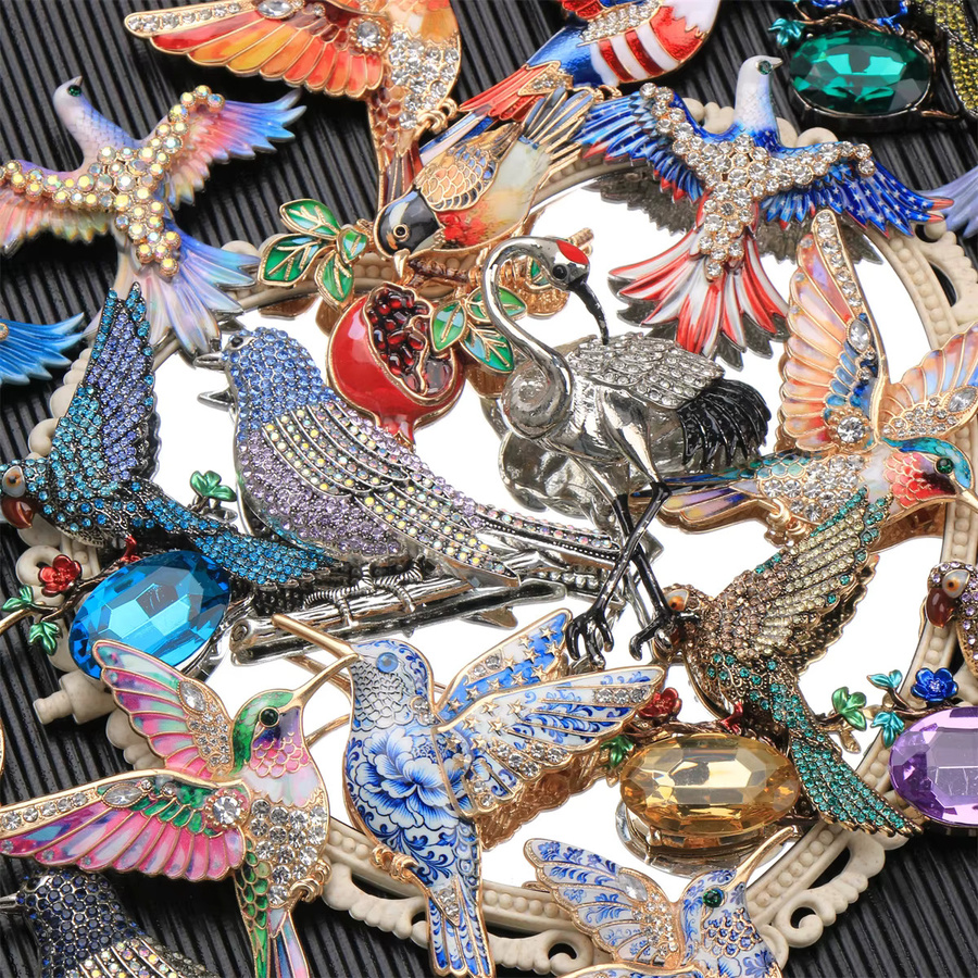 SKEDS Brosche, Kolibri, Kristall, Bunt, Damen - Bild 6
