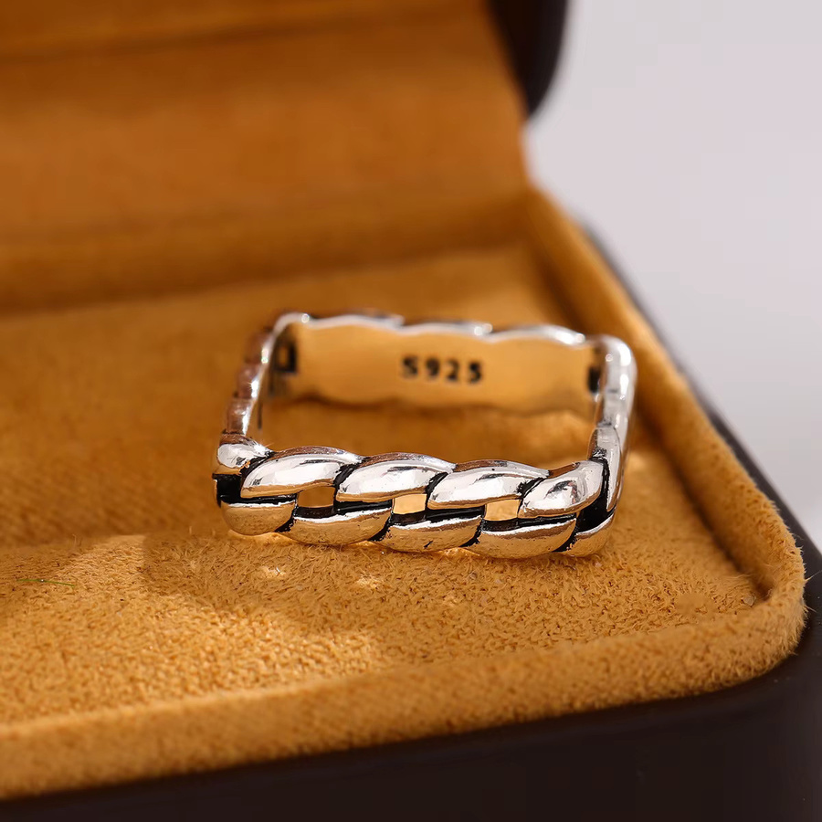 Ring 925 Silber, Geometrische Twist, Damen - Bild 3
