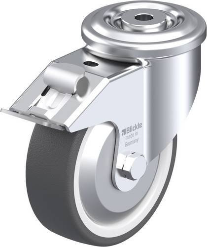 Blickle LKR-POTH 125R-FI-FA Lenkrolle mit Feststeller in Silber, Rad-Durchmesser: 125 mm, Tragfähigkeit: 350 kg - Bild 1