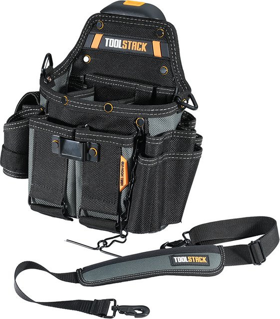 TOOLSTACK Master Elektrikertasche in Schwarz als multifunktionale Schulter- und Hüfttasche mit großem Fassungsvermögen - Bild 1