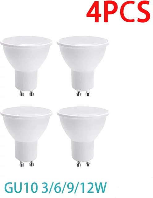 4er Set LED Strahler Birnen GU10 Weiß mit 180 Grad Abstrahlwinkel und hoher Lumen-Leistung für den Innenbereich - Bild 1