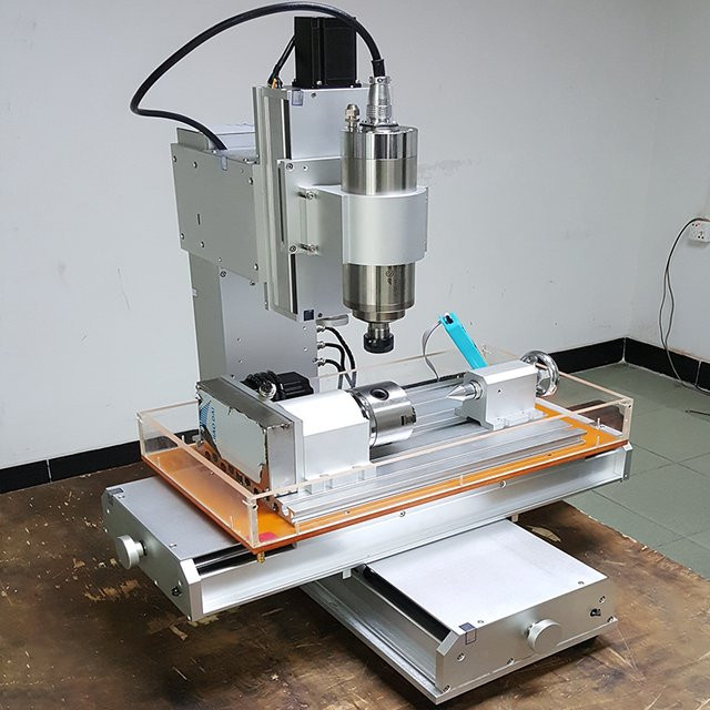 LY CNC Vertikale Säulenfräsmaschine 6040 Holzfräse Schnitz- und Graviermaschine in Silber mit 1,5KW-2,2KW Leistung für die Holzbearbeitung - Bild 1