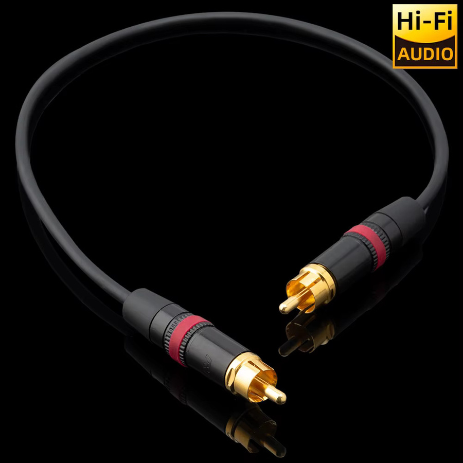 Mogami 2964 Digitales Koaxialkabel mit RCA-Stecker in Schwarz, 75 Ohm, doppelt geschirmtes Hifi-Spdif-Audiokabel für TV, DAC, Verstärker und Lautsprecher - Bild 1