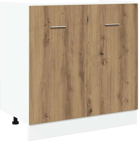vidaXL Spülenunterschrank Lyon in Artisan-Eiche, B/T/H: 80 x 46 x 81,5 cm