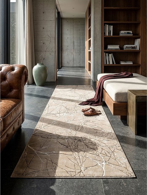 Kurzflor Läufer KAVALA von Kadima Design in Beige, B/T: 80 x 300 cm - Bild 1