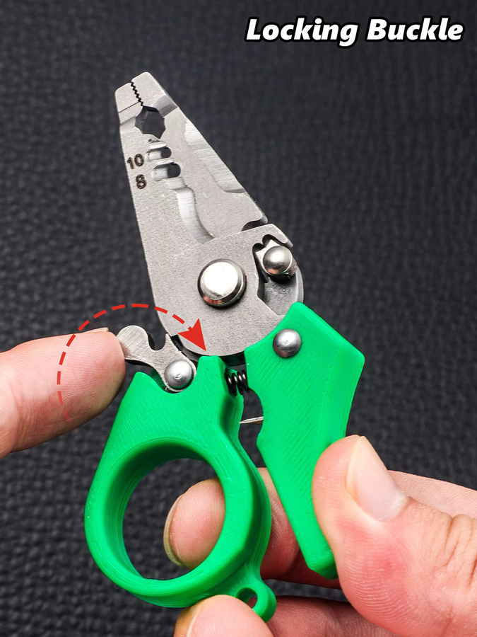 Multifunktionale Mini-Abisolierzange von NIUXIANG für Elektriker als kompakte Crimpzange und Kabelschneider im Taschenformat - Bild 3