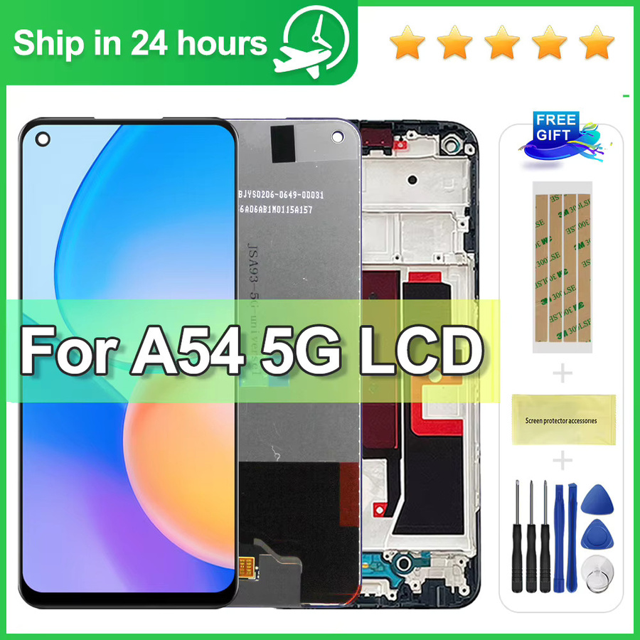 Oppo A54 5G CPH2195 Ersatz-LCD-Display mit 6,5 Zoll Touchscreen-Digitizer-Baugruppe und Rahmen in Schwarz - Bild 2