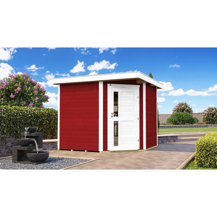 WEKA Gartenhaus 229 aus Holz mit Flachdach in Schwedenrot, B/T: 270 x 270 cm - Bild 2