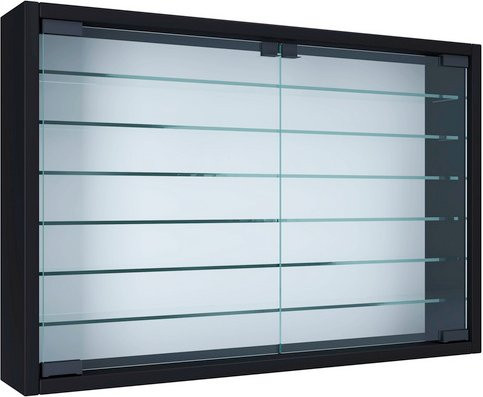VCM Hängevitrine Mandosa XL in Schwarz mit ESG-Sicherheitsglas und Glastüren, B/H/T: 60 x 40 x 10 cm - Bild 1