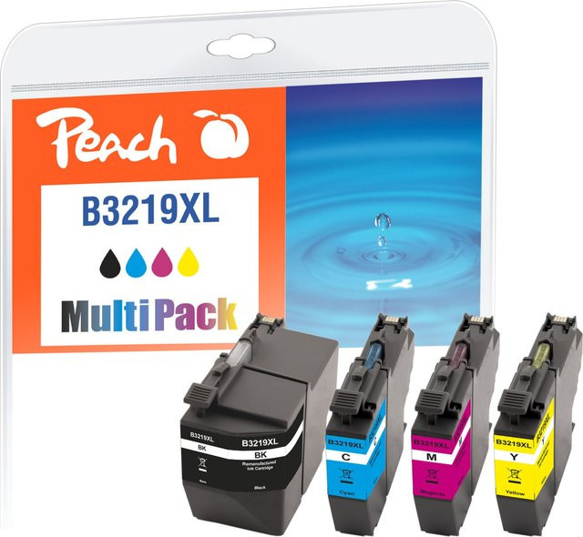 Peach B3219 XLVALDR Druckerpatronen XL Set Multicolor wiederaufbereitet für Brother LC-3219XLVALDR, kompatibel mit Brother MFC-J5330DW und Brother MFC-J5730DW - Bild 1