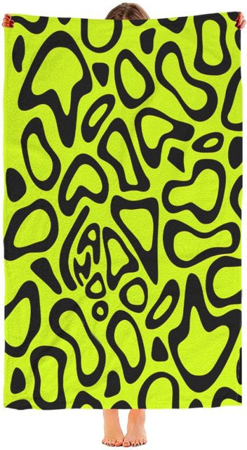 Schnelltrocknendes Strandtuch JMG Household Supplies Lando Norris Helm-Muster in Schwarz und Gelb, B/H: 76 x 152 cm - Bild 1