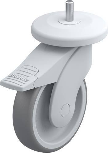 Blickle LWG-TPA 126G-11-FI-AMG100 Lenkrolle mit Feststeller in Grau und Silber, Rad-Durchmesser: 125 mm, Tragfähigkeit: 110 kg - Bild 1