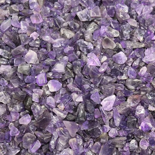 Edelstein-Mini-Chips Amethyst, Bunter Fluorit, Botswana-Achat, 5–8 mm - Bild 1