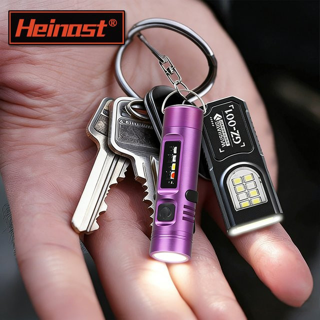 Heinast Wiederaufladbare Mini-Taschenlampe aus Aluminiumlegierung mit Magnet und RGB-Notfall-Flutlicht in Multicolour - Bild 1