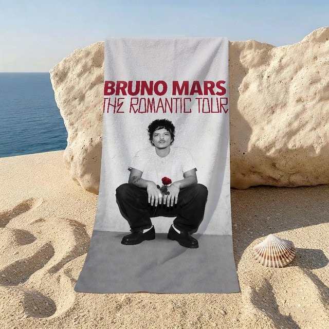 JMG Household Supplies Strandtuch Bruno Mars B-Bruno Mars Multicolor B/H: 40 x 70 cm - Bild 1