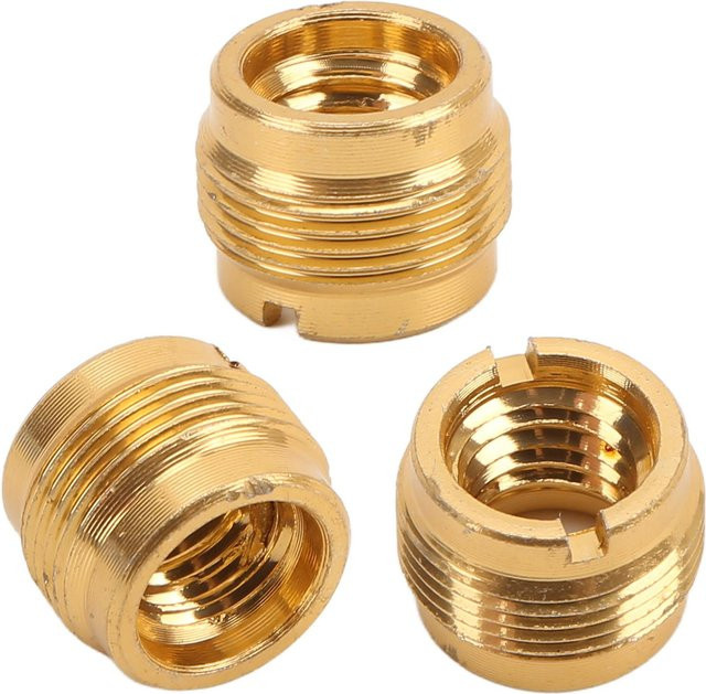 CosyHome Mikrofongewindeadapter Set 5 Stück 3/8 Zoll Buchse auf 5/8 Zoll Stecker in Gold und Beige - Bild 1