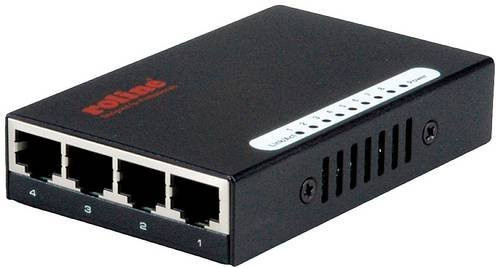 Roline Netzwerk Switch 21.14.3530 mit 1 Gbit/s Ethernet/LAN und USB-C Stromversorgung in Schwarz - Bild 1