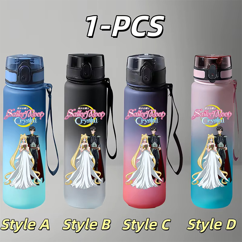 Bandai Sailor Moon Wasserflasche, 650ml, auslaufsicher, mit Trageschlaufe - Bild 2