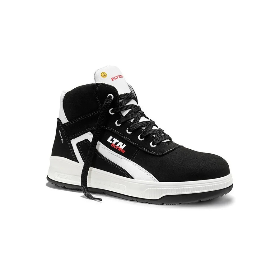 Elten Bates XXST Black Mid ESD S3S Sicherheitsschnürstiefel aus Mikrofaser in Schwarz, Größe 47 - Bild 2