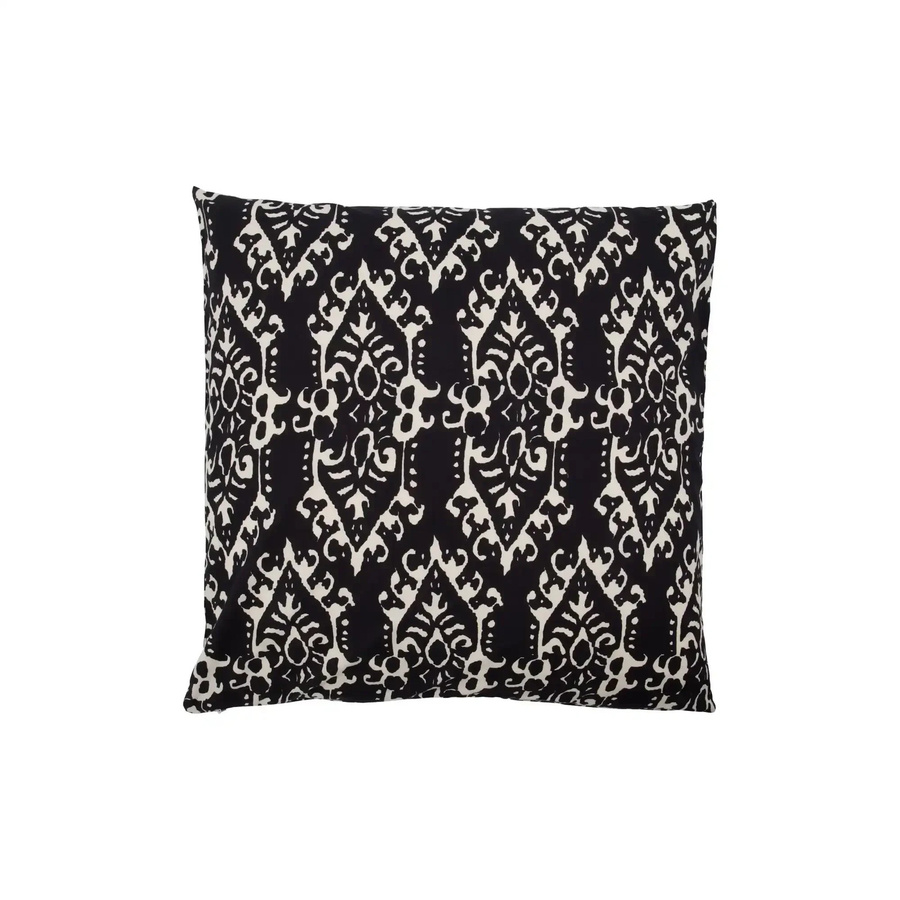 House Doctor Kissenbezug Ikat aus Baumwolle in Schwarz und Weiß, B/B: 50 x 50 cm - Bild 1