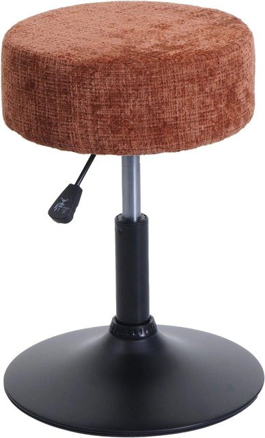 MCW Sitzhocker C22 höhenverstellbar und drehbar mit Chenille-Stoffbezug in Terrakotta, Durchmesser: 37 cm - Bild 2