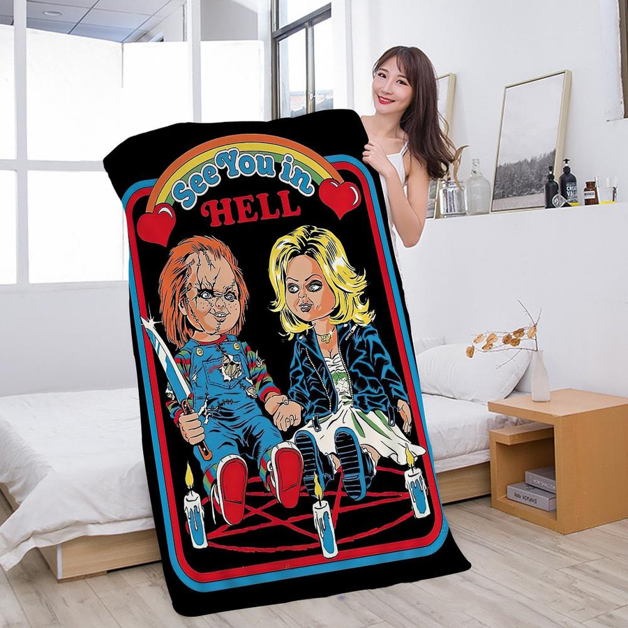Ka Chen Muda Chucky Horrorfilm Mikrofaser Strandtuch, B: 40 cm, H: 60 cm - Bild 5