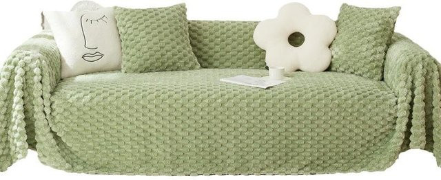 Super Six Sofabezug aus Flanell und Fleece mit geometrischem Muster, B/B: 180 x 130 cm - Bild 1