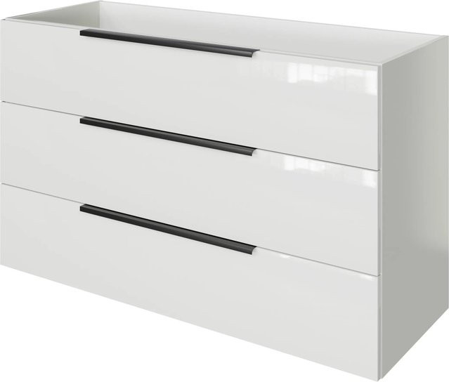 Pelipal Unterschrank Quantum 07 für Doppel-Waschtisch, Schneeweiß Glanz, Breite: 120 cm - Bild 1