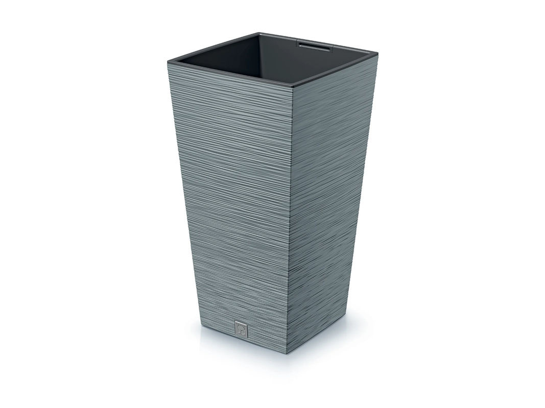 PROSPERPLAST Blumentopf FURU SQUARE in Grau, quadratisch, B/T/H: 39,5 x 39,5 x 75,5 cm - Bild 2