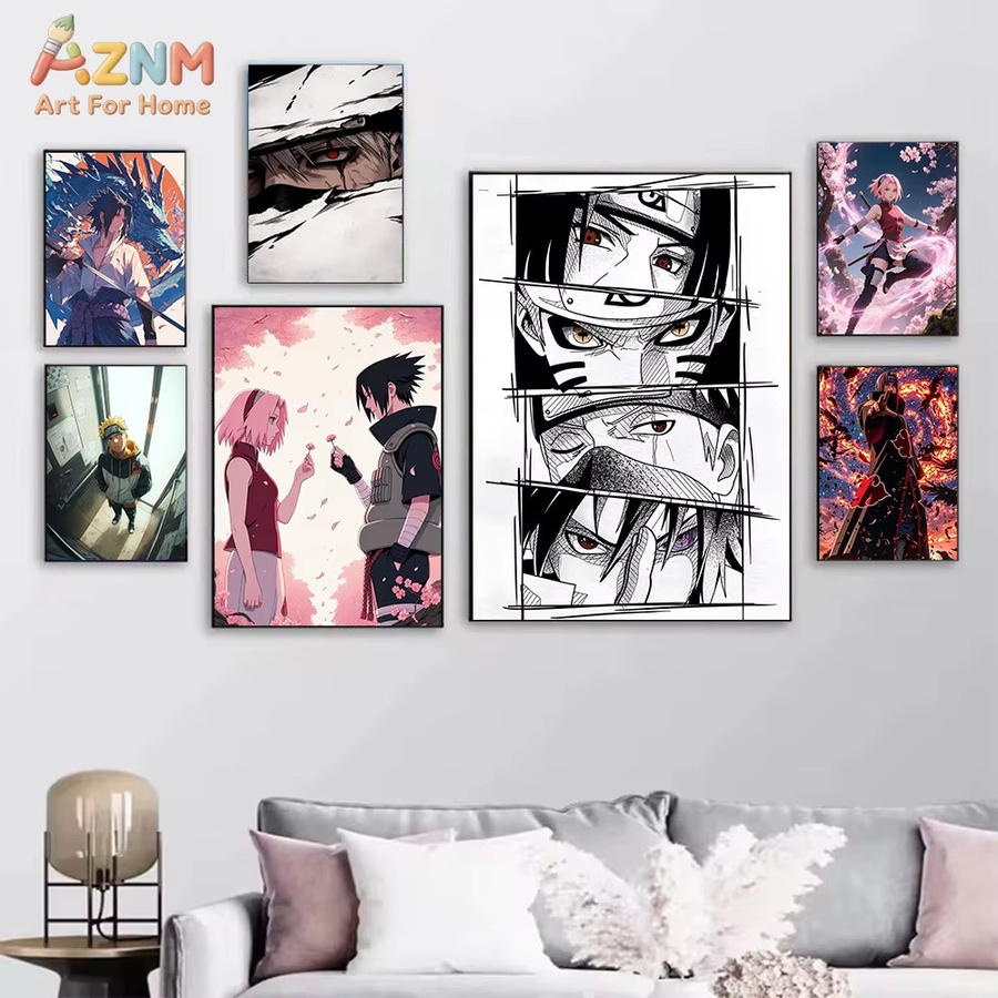 Kayou Naruto Team 7 Leinwandgemälde mit Uzumaki Naruto, Sasuke, Sakura und Kakashi als Wandkunstdruck in Mehrfarbig, rechteckig und ohne Rahmen - Bild 2