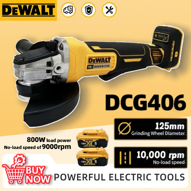 DeWalt DCG406 Akku-Winkelschleifer Gelb, bürstenlos, 125 mm, 9000 U/min, für 18V Akku - Bild 1