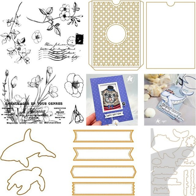 Stanzformen und Schablonen-Set aus Kunststoff für Scrapbook, Tagebuch und DIY-Grußkarten - Bild 1