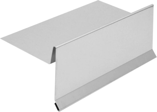 Inefa Ortblech ohne Wasserfalz aus Aluminium in Silber, Länge: 200 cm - Bild 1