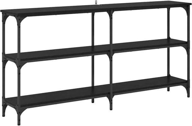 vidaXL Konsolentisch in Schwarz und Eichen-Optik im industriellen Stil, B/T/H: 150 x 29 x 75 cm - Bild 1