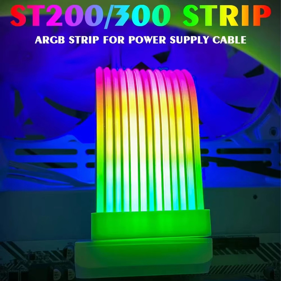 ALLOET ARGB Sync Verlängerungskabel für 5V 3Pin RGB LED Lichtstreifen und Motherboard, Schwarz/Mehrfarbig - Bild 2