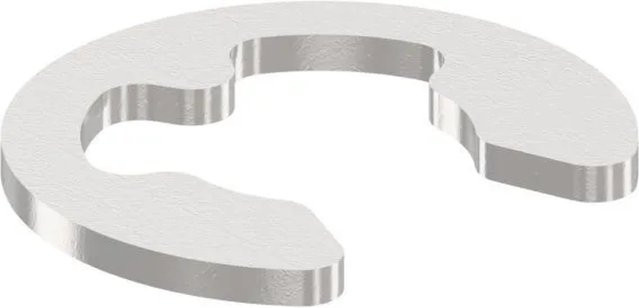 FeNau Sicherungsring aus Edelstahl V4A für Welle Ø 8-11 mm, Farbe Silber, geschliffen Korn 240 - Bild 1
