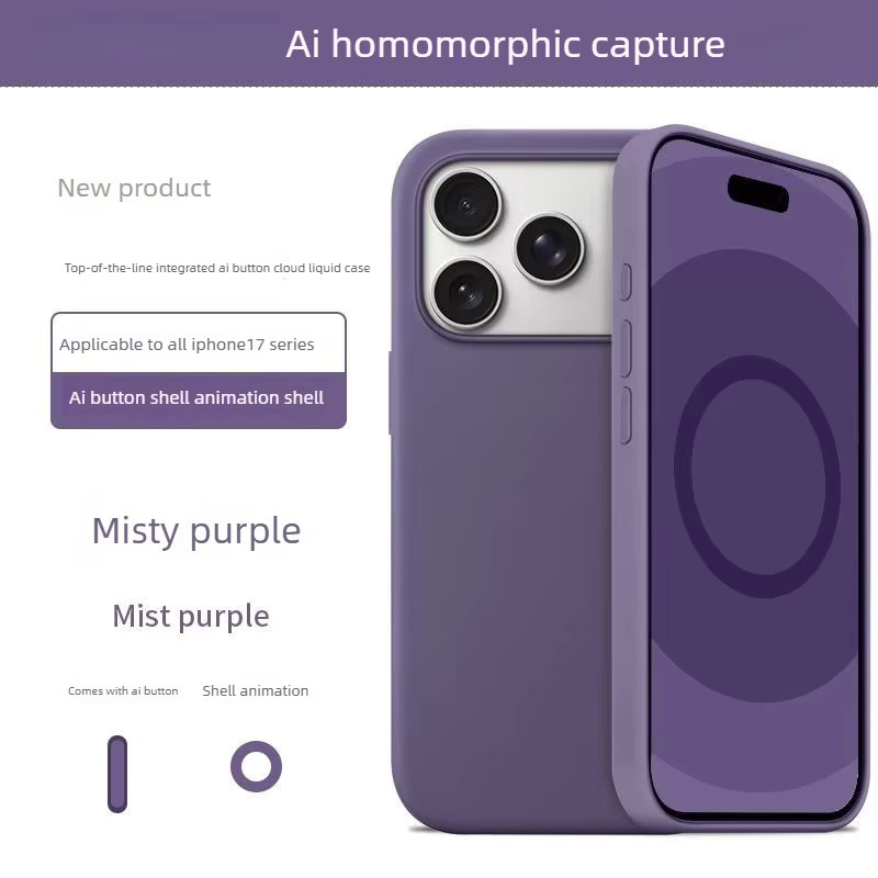 Apple Flüssigsilikonhülle mit Animation Case für iPhone 17 Pro Max und 17Pro Air in Purple, kompatibel mit MagSafe Wireless Charging - Bild 2