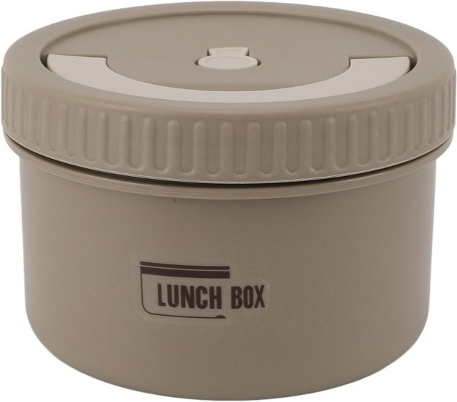 TOMTOP JMS Bento Box Rund aus Edelstahl, auslaufsicher und isoliert, Dunkelbraun, 600 ml - Bild 1