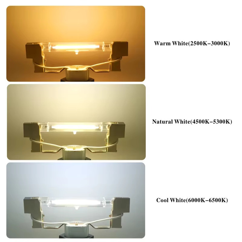 DEEMOPA LED R7s COB Glasröhre als Ersatz für Halogenlampen J78 und J118 - Bild 2
