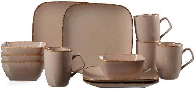 Ritzenhoff & Breker Frühstücks-Set Casa aus Keramik in Beige, 12er Set - Bild 1