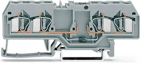 WAGO Bauelementreihenklemme 280-623/281-700, Grau, 100 Stück - Bild 1